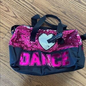 Sequin Pink Heart Dance Tote Bag by Danz n' Motion